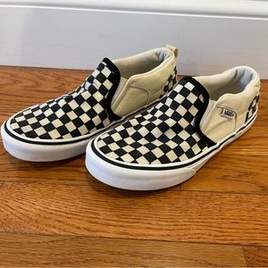 Vans black white cream size 4 youth (6 women’s)